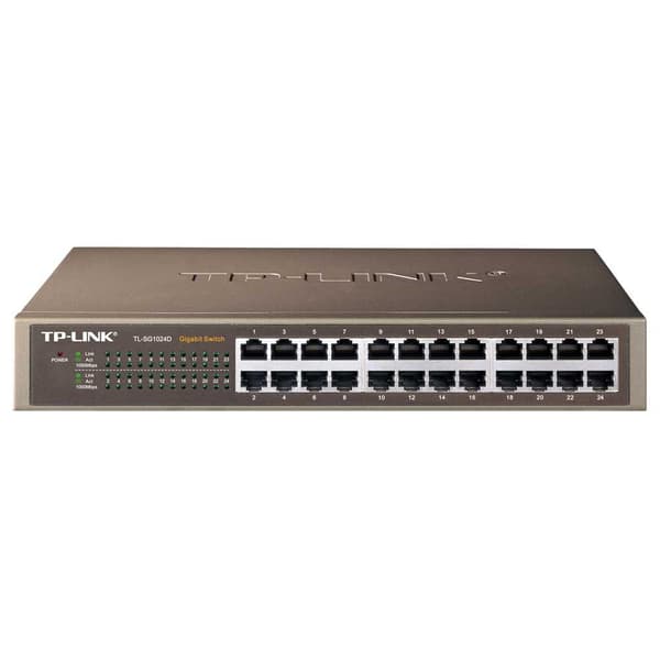 Tp-link Hub Switch 24 Ports Tl-sg1024 Søvfarvet Sort