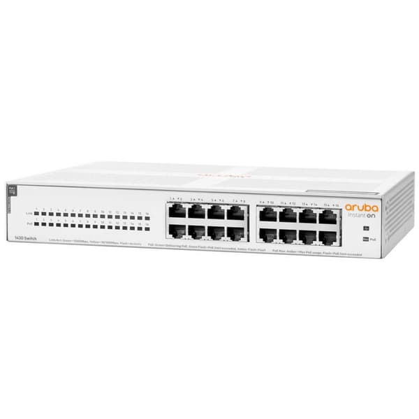 Hpe Växla Aruba Instant On 1430 16g Poe Switch Rm Silver Vit