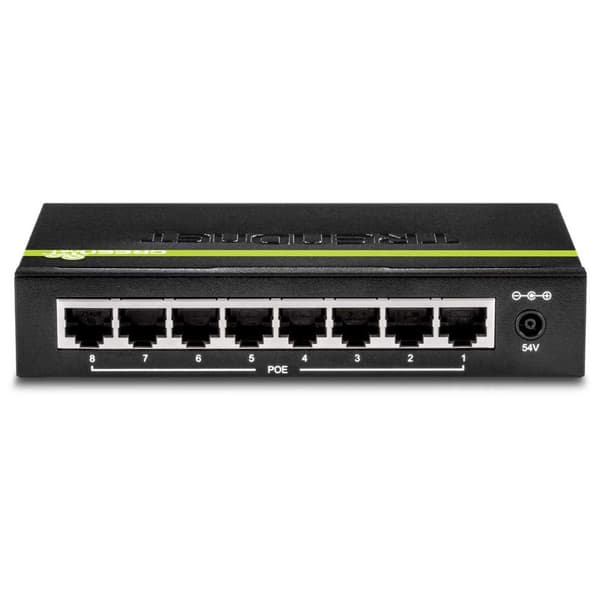 Trendnet 8 Port Gigabit Power Over Ethernet+ Switch Svart