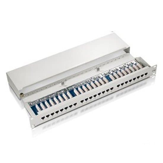 Equip Beskyttet Patchpanel Cat 5e Ral7035 16 Havne Hvid Grå