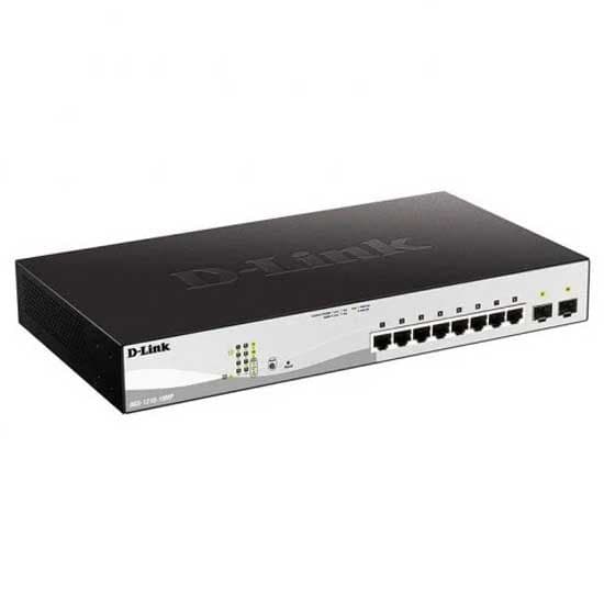 D-link Swtich Dgs-1210-10mp Hopeinen Svart, Grå