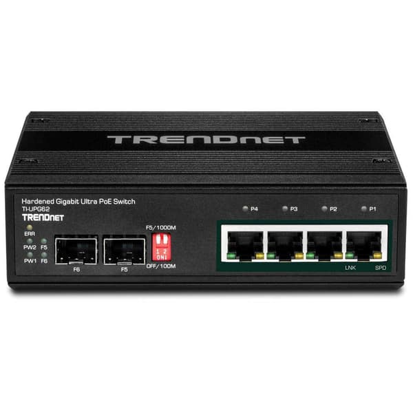 Trendnet 6-port Hardened Industrial Musta