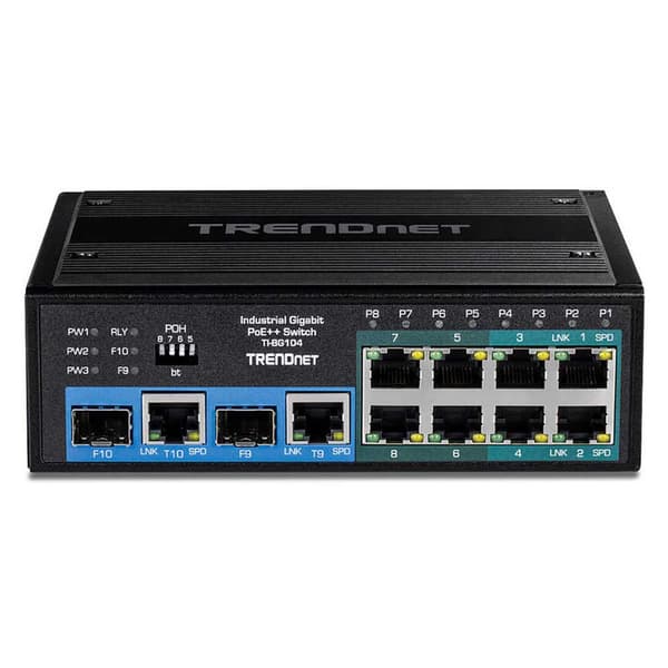 Trendnet Port Industriel Switch Gigabit 10 Sort