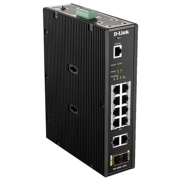 D-link Kontakt Dis-200g-12ps 10 Havne Sort