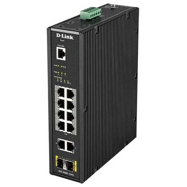 D-link Kontakt Dis-200g-12ps 10 Havne Sort Sort