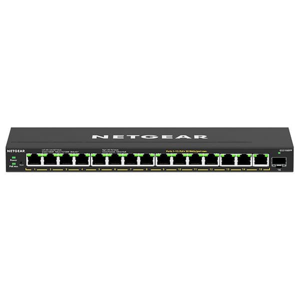 Netgear Kontakt Gs316epp 16 Havne Sort