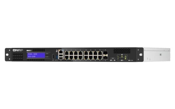QNAP QGD-1600 - Switch - smart - 4 x 10/100/1000 (PoE++) + 10 x 10/100/1000 (PoE+) + 2 x kombinations-Gigabit SFP (PoE+) - rackmonterbar - AC
