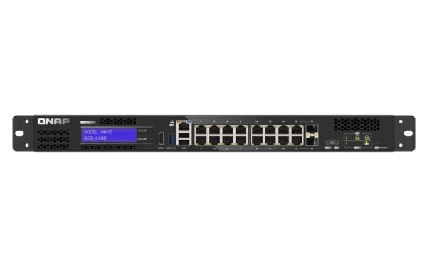 QNAP QGD-1600 - Switch - smart - 4 x 10/100/1000 (PoE++) + 10 x 10/100/1000 (PoE+) + 2 x kombinations-Gigabit SFP (PoE+) - rackmonterbar - AC