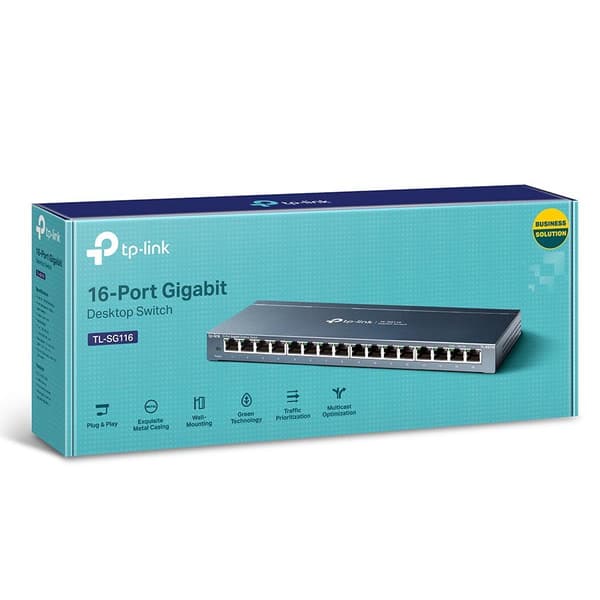 Tp-link Tl-sg116 Switch 16 Port Gigabit Sort