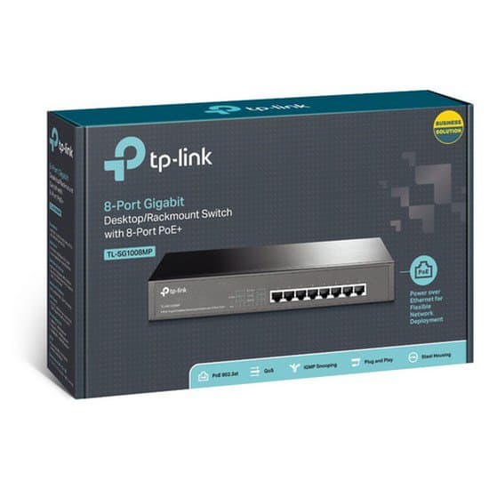 Tp-link Tl-sg1008mp Switch 8 Port Gigabit Musta