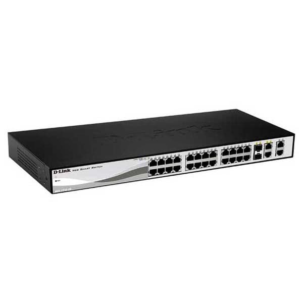 D-link 24-port 10/100 Poe 2 Combo Musta