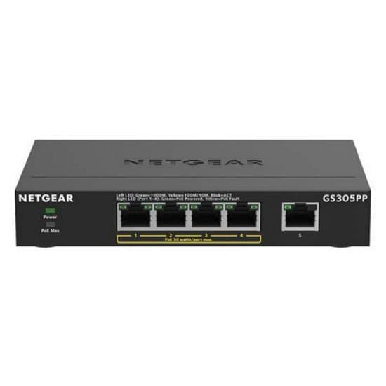 Netgear Gs305pp-100pe 5 Port Hub Switch Sort