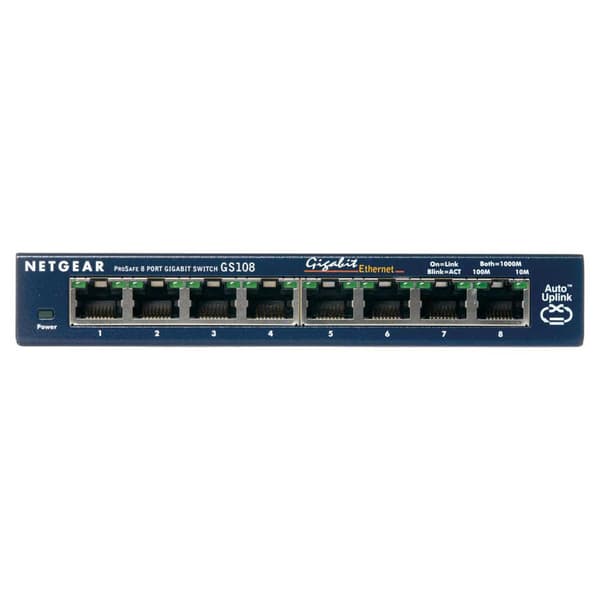 Netgear Gs108 8 Port Hub Switch Blå Blå