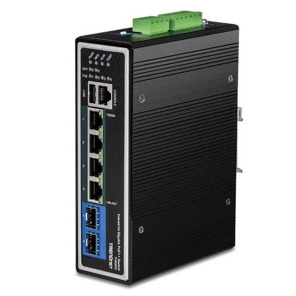 Trendnet Port Industriel Switch Gigabit L2+ 6 Transparent