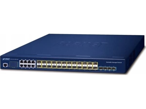 PLANET Layer 3 16-Port 100/1000X SFP, Håndtert, L3, 10G Ethernet (100/1000/10000), Full tosidig, 1U