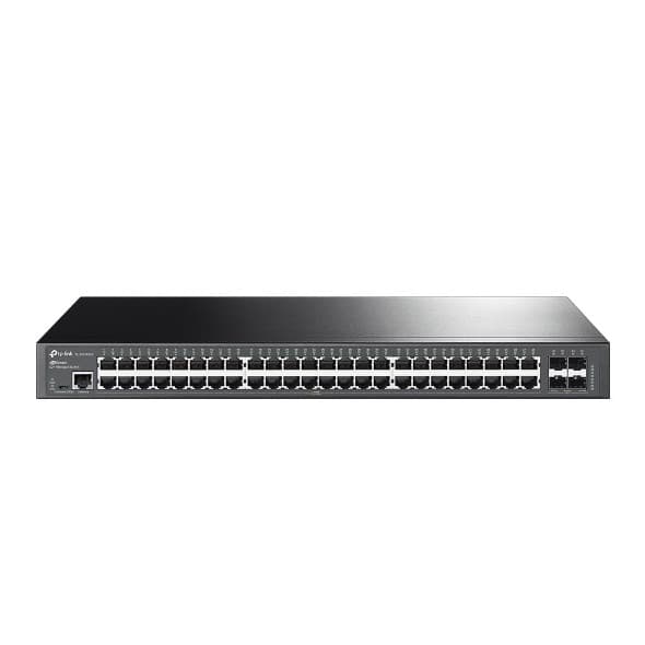 TP-Link JetStream 48-Port Gigabit L2+ Managed Switch med 4 10GE SFP+ slots Sort