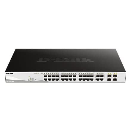 D-Link | Switch | DGS-1210-28MP | Web Management | Rack mountable | Gigabit Ethernet (copper) ports quantity 24 | SFP ports quantity 4 | PoE/Poe+ port Svart, Grå