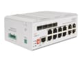 Miniatyrbild 1 av 5: DIGITUS - Switch - industrial, L2 - Administrerad - 8 x 10/100/1000 (PoE+) + 4 x kombination Gigabit Ethernet/Gigabit SFP - DIN-skenmonterbar - PoE+
