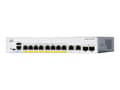 Miniatyrbild 1 av 5: Cisco Catalyst 1200-8FP-2G - Switch - L3 - smart - 8 x 10/100/1000 (PoE+) + 2 x combo Gigabit SFP/RJ-45 - rackmonterbar - PoE+ (120 W)