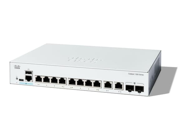 Cisco Catalyst 1300, Hallittu, L2, Gigabit Ethernet (10/100/1000), Power over Ethernet -tuki, Telineasennus Harmaa