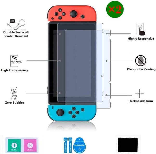 INF Beskyttelsesveske, film og tommelhetter for Nintendo Switch OLED-konsoller