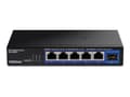 Miniatyrbild 1 av 5: TRENDnet TEG-S5061 - Version v1.0R - switch - ohanterad - 5 x 1/2.5G x 1 Gigabit / 10 Gigabit SFP+ - väggmonterbar - TAA-kompatibel