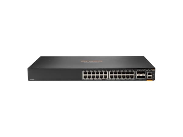 HPE Aruba Networking CX 6200F 24G 4SFP+ Switch - Switch - max. staplingsavstånd 10 kms - L3 - Administrerad - 24 x 10/100/1000 + 4 x 100/1000/10G SFP