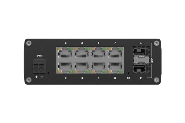 Teltonika TSW212 - Switch - Styrt - 8 x 10/100/1000 + 2 x SFP - DIN-skinnemonterbar, overflatemonterbar