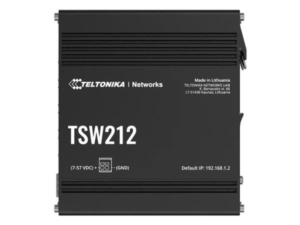 Teltonika TSW212 - Switch - Styrt - 8 x 10/100/1000 + 2 x SFP - DIN-skinnemonterbar, overflatemonterbar
