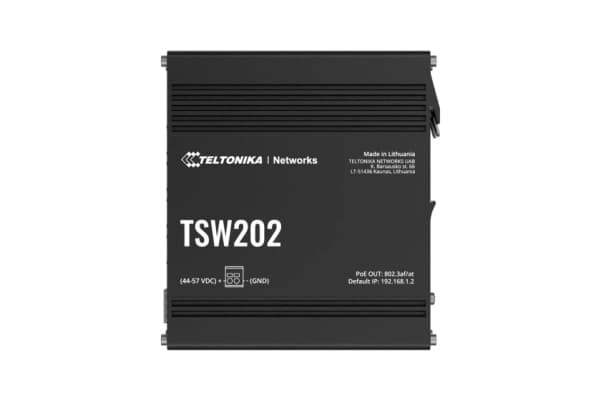 Teltonika TSW202 - Switch - Administrerad - 8 x 10/100/1000 (PoE+) + 2 x SFP - DIN-skenmonterbar - PoE+ (240 W)
