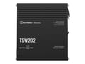 Miniatyrbild 1 av 5: Teltonika TSW202 - Switch - Administrerad - 8 x 10/100/1000 (PoE+) + 2 x SFP - DIN-skenmonterbar - PoE+ (240 W)