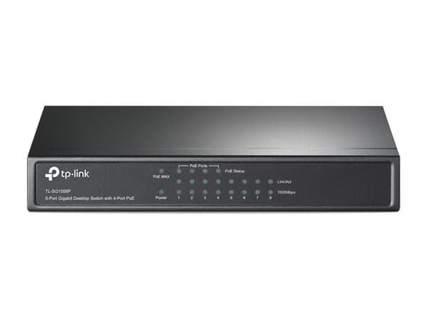 TP-Link TL-SG1008P, hanterad, Gigabit Ethernet (10/100/1000), Strömförsörjning via Ethernet (PoE) stöd
