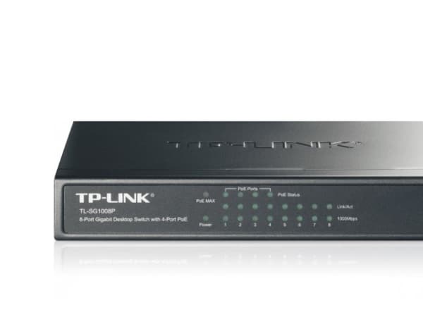 TP-Link TL-SG1008P, hanterad, Gigabit Ethernet (10/100/1000), Strömförsörjning via Ethernet (PoE) stöd