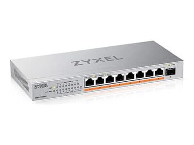 Zyxel XMG-100 Series XMG-108HP - Switch - ustyrt - ikke-styrt - 8 x 100/1000/2.5G (PoE++) + 1 x Gigabit SFP / 10 Gigabit SFP+ - stasjonær, veggmonter