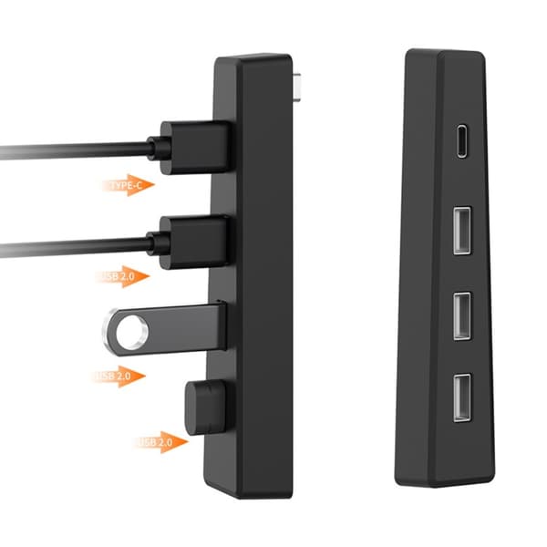 DOBE PS5 Slim -pelikonsolin hubiadapteri USB 2.0 -telakointiasema splitter