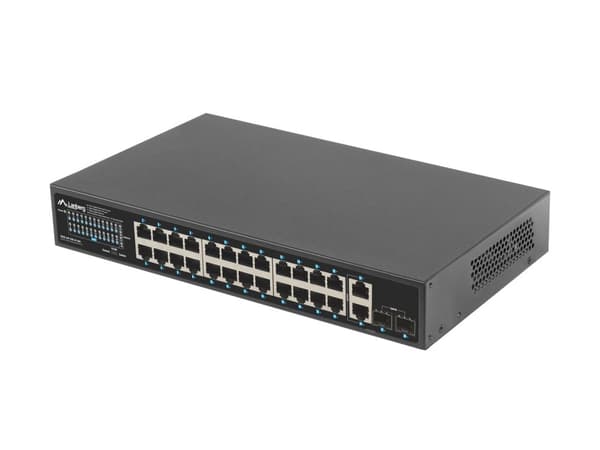 Lanberg RSGE-24P-2GE-2S-360 nätverksswitch Ohanterad
