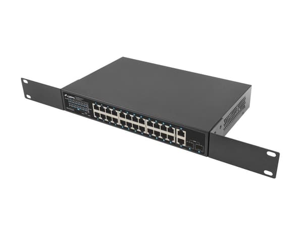 Lanberg RSGE-24P-2GE-2S-360 nätverksswitch Ohanterad