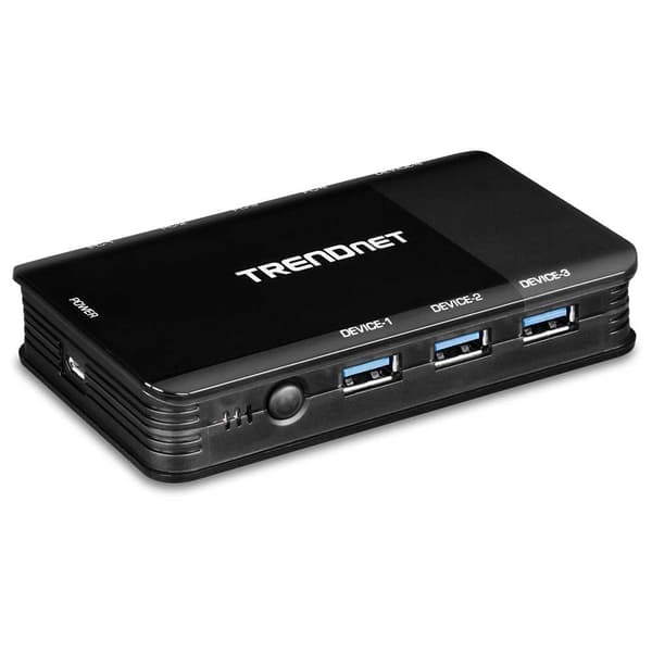 Trendnet 4 Port Usb 3.1 Sharing Switch Svart