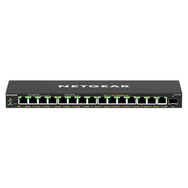 Netgear Hamnar Switch Gs316ep-100pes 16 Svart