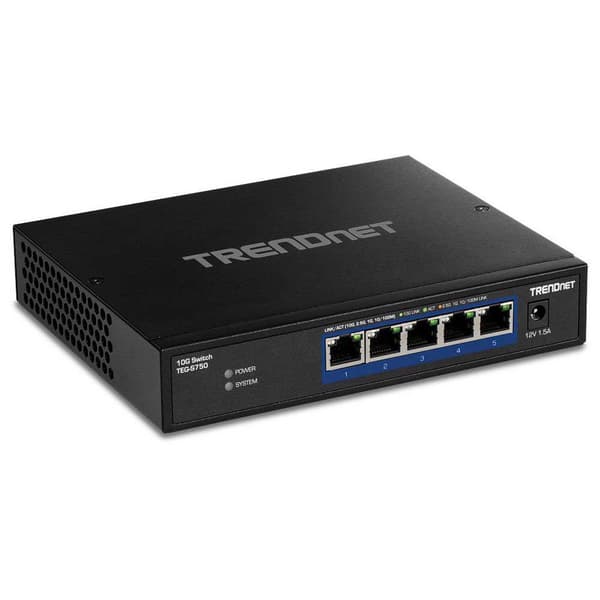 Trendnet Port Switch Teg-s750 5 230v Silver Svart