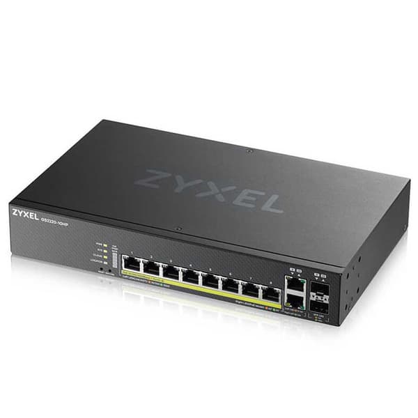 Zyxel Växla Gs2220-10hp 8 Hamnar Svart