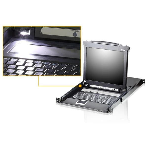 Aten Kvm 8 Port 17´´ Lcd Switch Sort