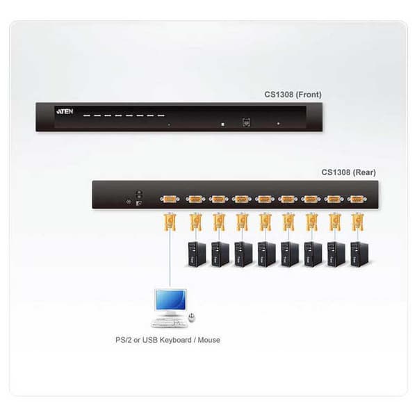 Aten Kontakt Cs-1308 Sort