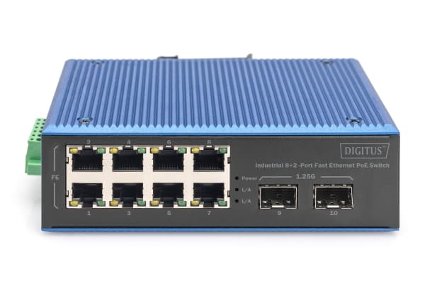 Digitus DN-651147, Ohanterad, Fast Ethernet (10/100), Full duplex, Strömförsörjning via Ethernet (PoE) stöd