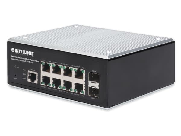 Intellinet 508278, hanterad, L2+/L3, Gigabit Ethernet (10/100/1000), Full duplex, Strömförsörjning via Ethernet (PoE) stöd Svart