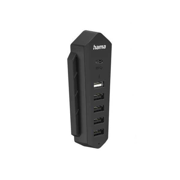 6IN1 USB HUB FÖR PLAYSTATION 5, 6 PORTAR (1X USB-C, 5X USB-A), SVART HA