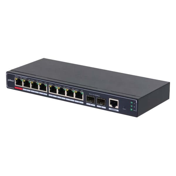 Dahua Port-administreret Desktop-gigabit It Dh-sg4010p-2f 10 8 Havn Poe Kontakt Sort