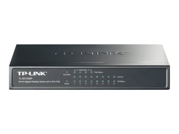 TP-Link 8-Port GB Desktop PoE Switch Grå