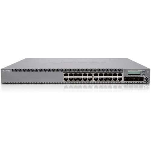 Juniper EX 3300 24P - Switch - 24 x 10/100/1000 (PoE) + 4 x 10 Gigabit Ethernet / 1 Gigabit Ethernet SFP+