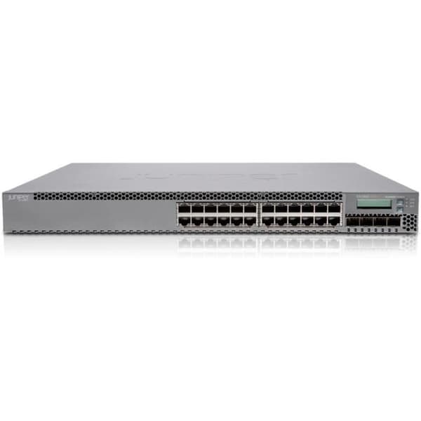 Juniper EX 3300 24P - Switch - 24 x 10/100/1000 (PoE) + 4 x 10 Gigabit Ethernet / 1 Gigabit Ethernet SFP+ Svart